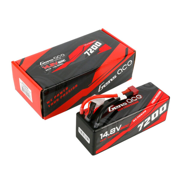 Gens Ace 7200mAh 14.8V 60C 4S1P HardCase Lipo Battery - Image 4