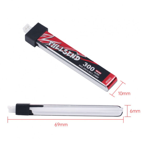 IFLIGHT FULLSEND 1S HV 300MAH 40C LIPO BATTERY-PH2.0- 1PCS - Image 4