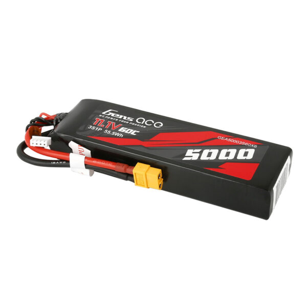 Gens Ace 11.1V 60C 3S 5000mAh Lipo Battery Pack With XT60 Plug - Image 3