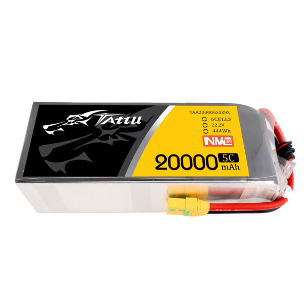 Tattu NMC 20000mAh 6S 5C 22.2V Lipo Battery Pack with XT90S Plug - Image 2