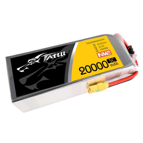 Tattu NMC 20000mAh 6S 5C 22.2V Lipo Battery Pack with XT90S Plug