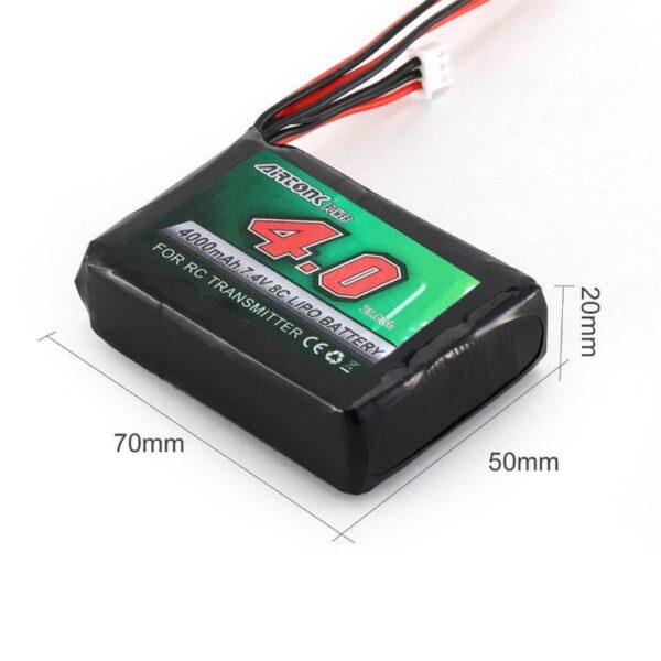 Airtonk Power 7.4V 8C 4000mAh Lipo Battery for Transmitter - Image 3