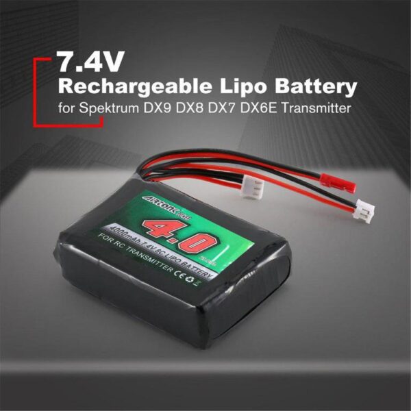 Airtonk Power 7.4V 8C 4000mAh Lipo Battery for Transmitter - Image 4