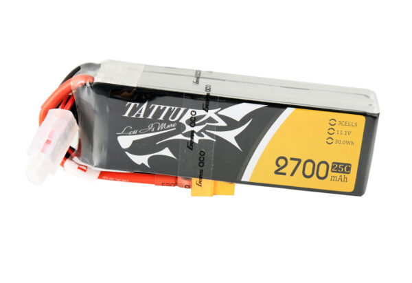 Tattu 2700mAh 3S1P 25C 11.1V Lipo Battery Pack With XT60 Plug - Image 2