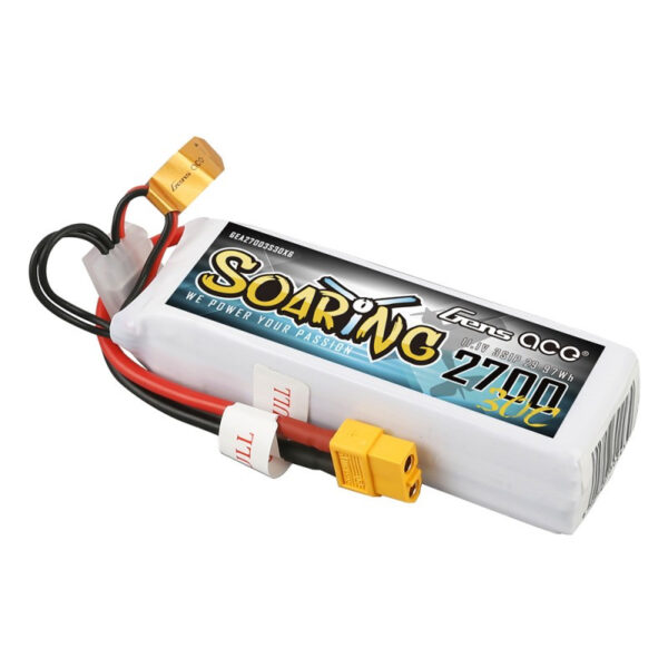 Gens ace Soaring 2700mAh 11.1V 30C 3S1P LiPo Battery Pack with XT60 Plug - Image 3