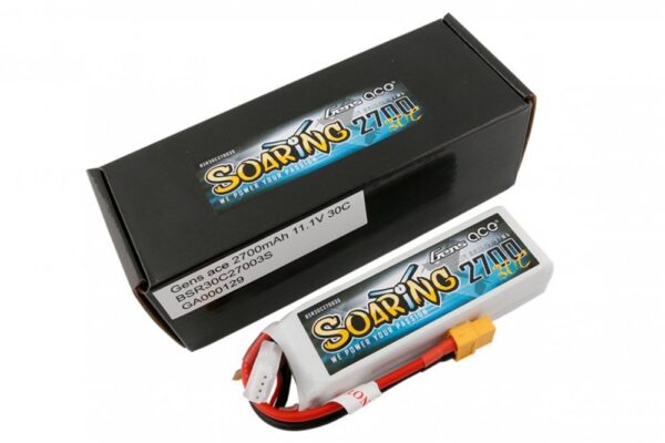 Gens ace Soaring 2700mAh 11.1V 30C 3S1P LiPo Battery Pack with XT60 Plug - Image 5