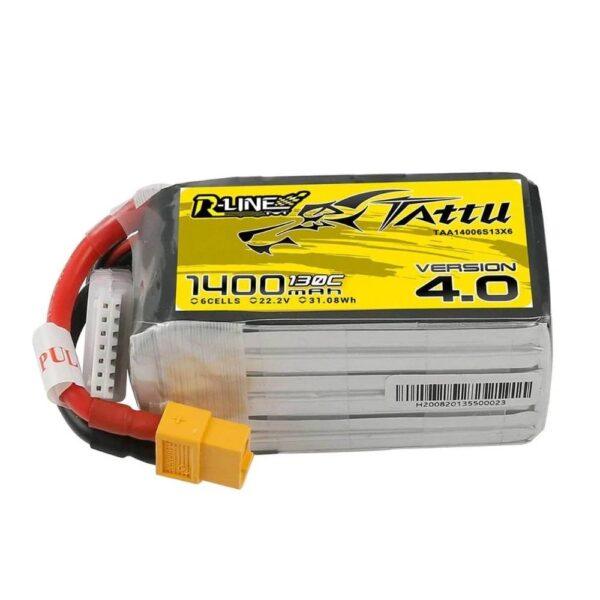 Tattu R-Line Version 4.0 6S1P 1400mAh 130C Lipo Battery - Image 2